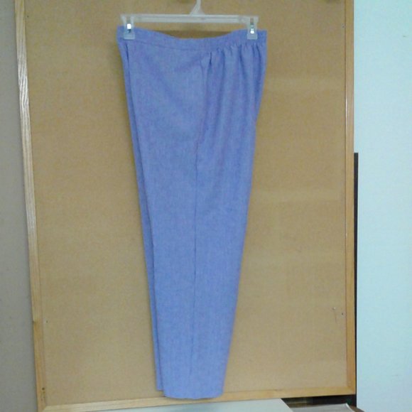 ALFRED DUNNER Women's Pull On Pockets Elastic Polyester Pants Size 12 - Picture 1 of 6